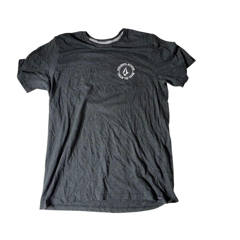 Volcom Stone True To This Graphic Tee Mens XL Charcoal Grey Modern Fit T-Shirt
